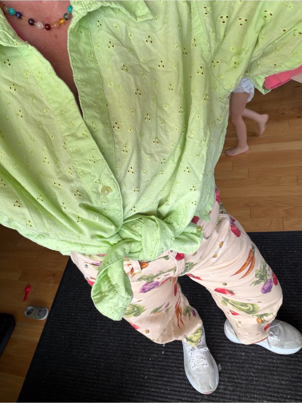 2XL vintage / 90s-Y2K apple green fresh - button down blouse